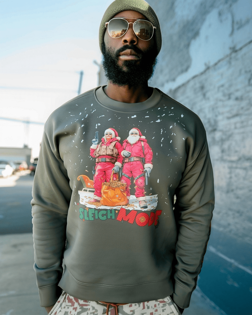 Sleigh Mode Sweatshirt - Abstract Tac